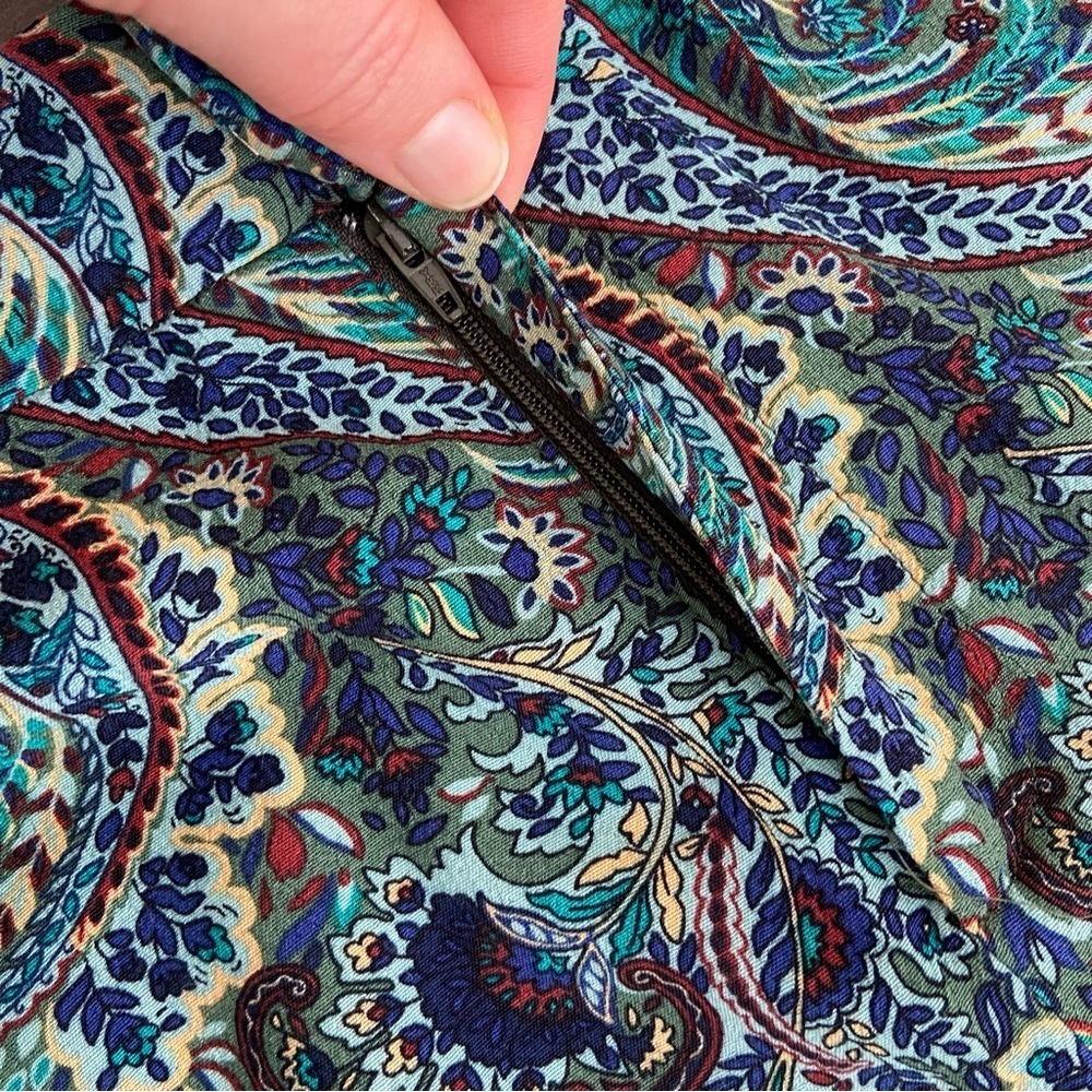 Zara Paisley Print Flare Pants Trousers Women’s Size XS - Picture 5 of 9